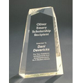 Facet Acrylic Wedge Gold Reflective Award - 5 1/2"x8"